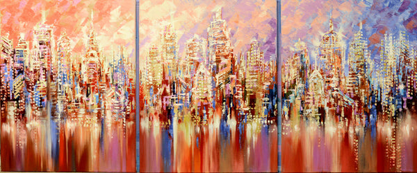 NYC REFLECTIONS  28"x66"